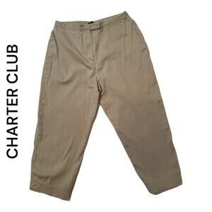 CHARTER CLUB KHAKI CAPRI SIZE 10